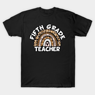 Rainbow Fifth Grade Team Teacher T-Shirt